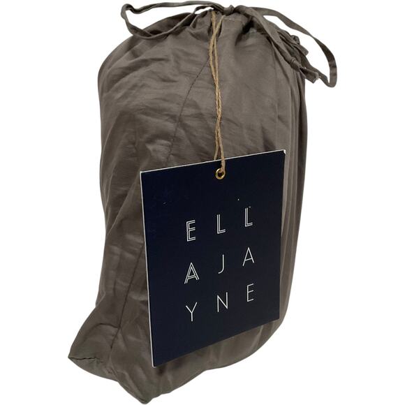 Ella Jayne Luxe Cotton Sateen 500 Thread Ct 3 Pc Duvet Cover Set Gray Full/Queen - Picture 3 of 4